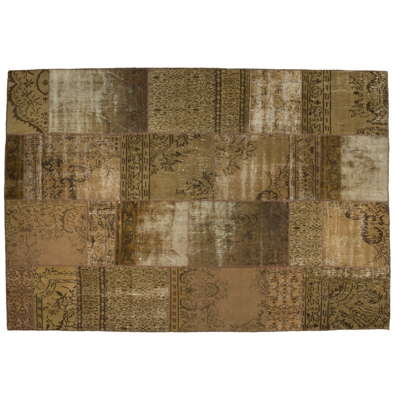 Wool Patchwork Area Rug