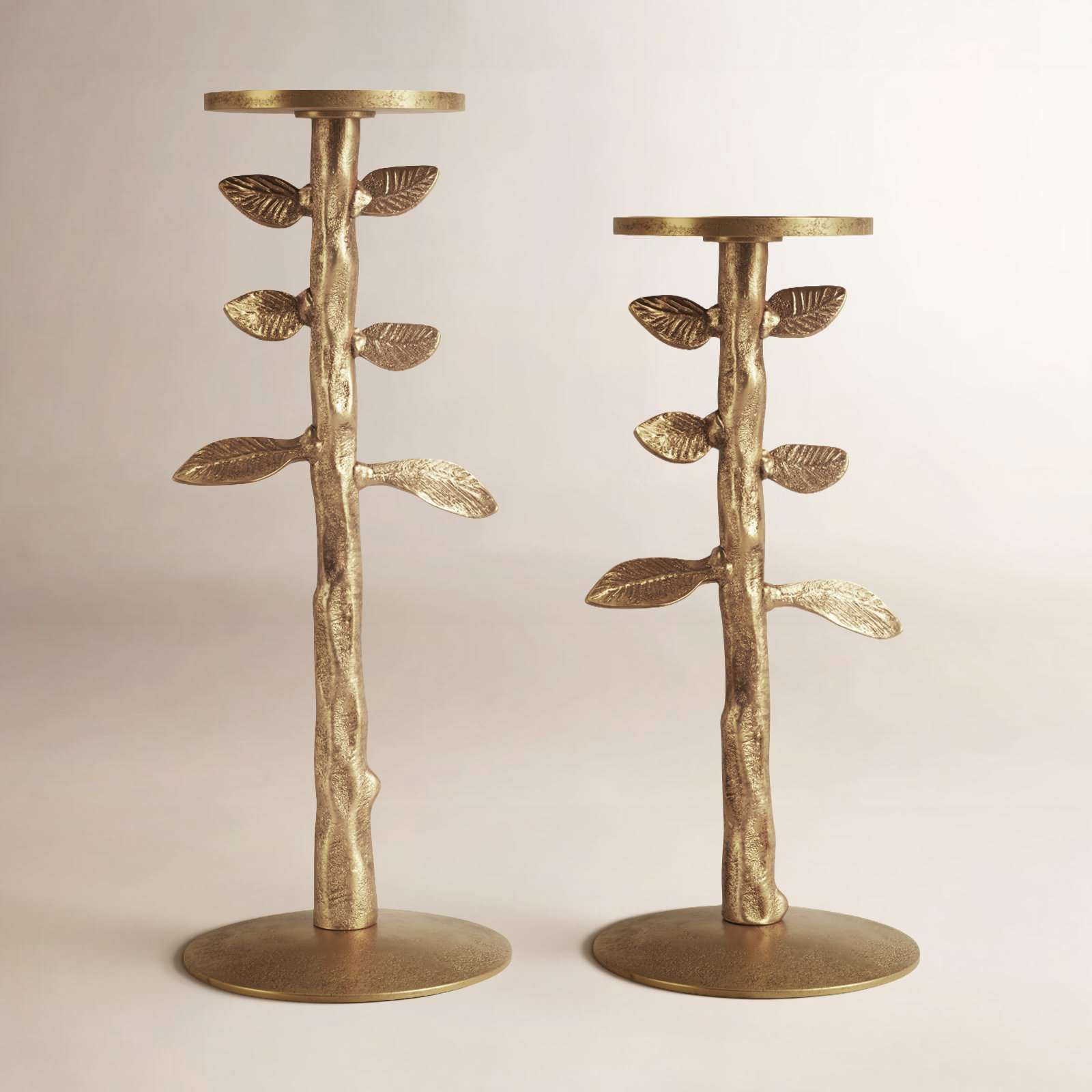Tindra 2-Piece Aluminum Candlestick Set