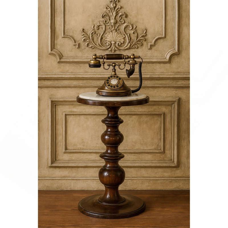 Wood Bellmont Side Table,Brown With Pattern