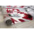 Rooshi Floral Gray/Red Area Rug-389132779