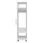 Armoire, H 62,9 po, avec 1 porte, 3 tablettes et miroir pleine grandeur, blanc