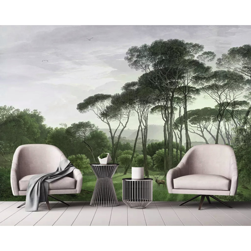 Papier peint photo Xadrian Forest 3D Jungle Horned, L 106 po x l 187 po