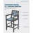 5-Piece Bar Height Outdoor Table and Chairs Set HDPE Wood Grain Patio Bar Table and Chairs with Heart Cutout Design-448951662