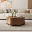 Table basse en bois 33,5 "en forme de fleur moderne avec rangement de tiroir pour le salon