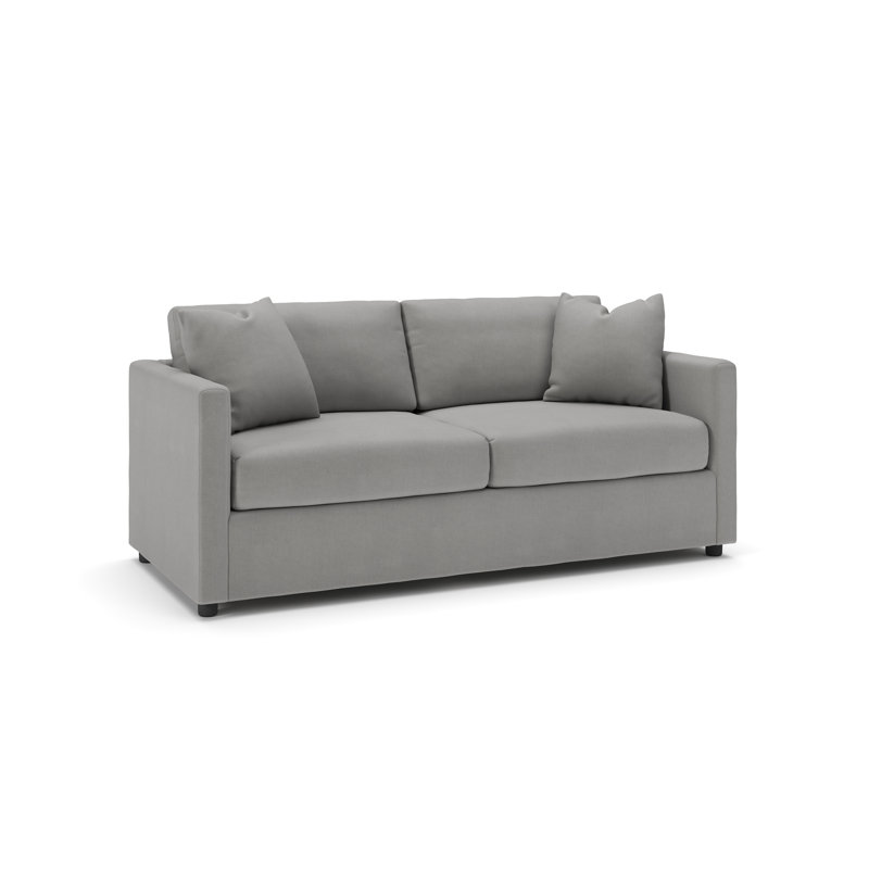 Godwin Upholstered 75'' Sleeper Sofa, Bayou Light Gray Canvas