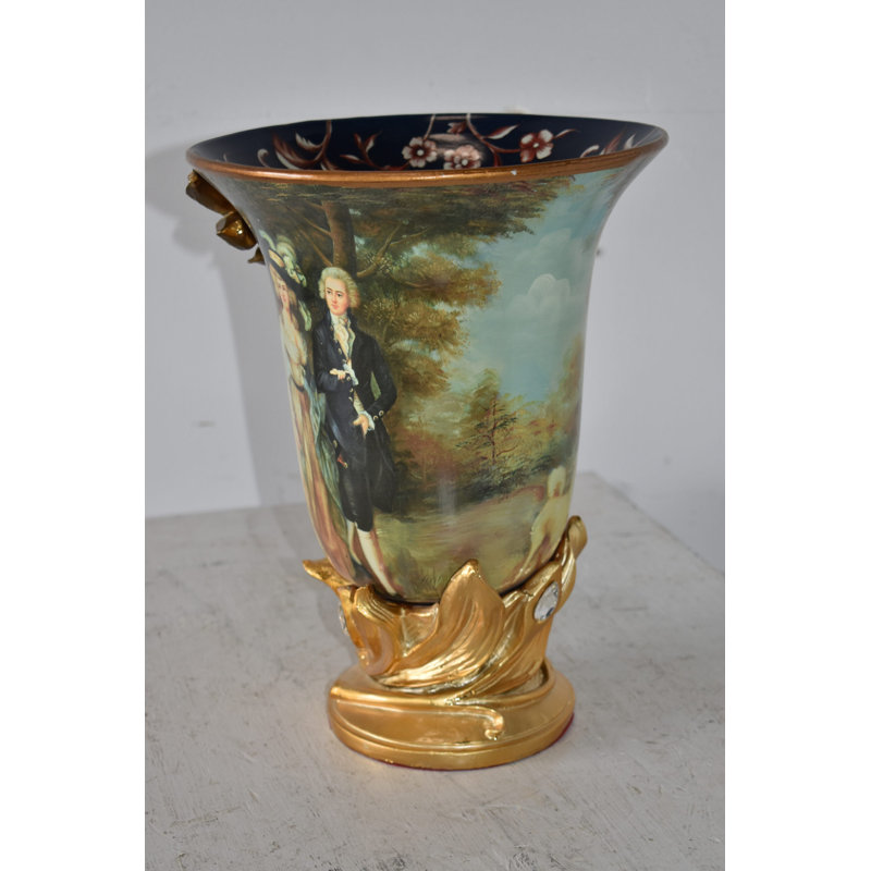 Mr And Mrs William Hallett Replica Resin Vase Size: 10" X 10" X 13"H