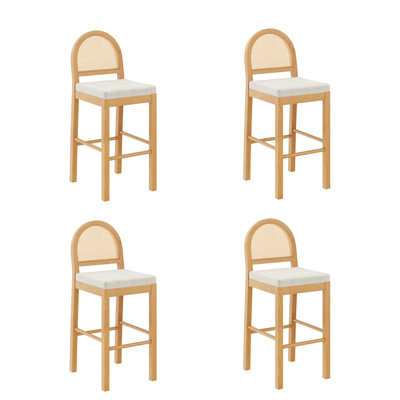 Bailey Upholstered Counter Stool with Solid Wood Frame