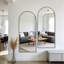 Très grand miroir de plancher arqué en métal pleine longueur avec support, miroir mural ou incliné pour chambre à coucher, salle de gym à domicile, salon, entrée-1200067745-1200067744
