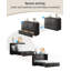 Grand lit escamotable avec rangement et station de recharge USB, gris-1754106596