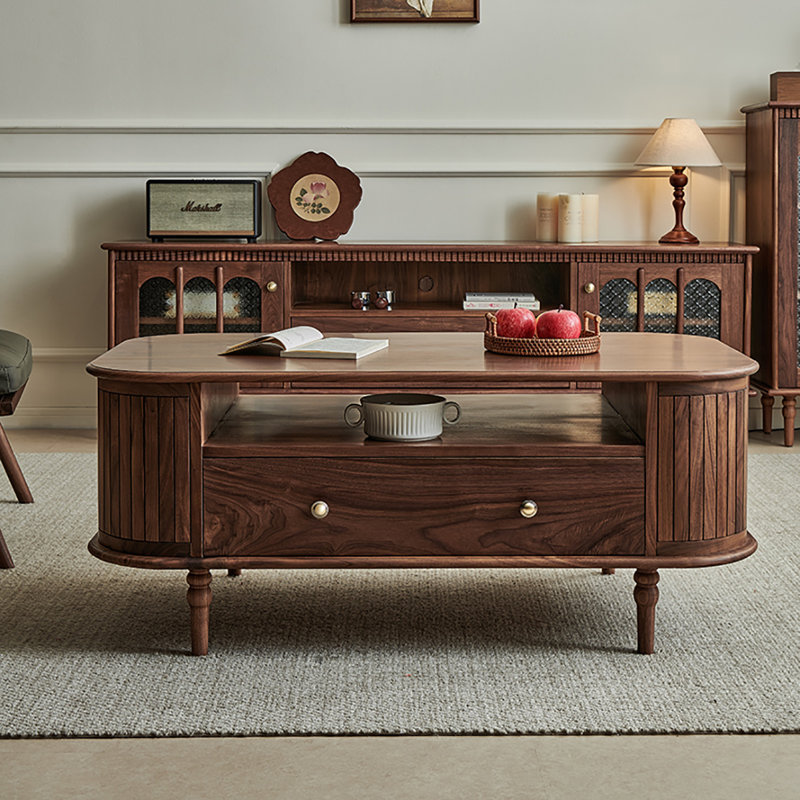 Table de bout en noyer noir