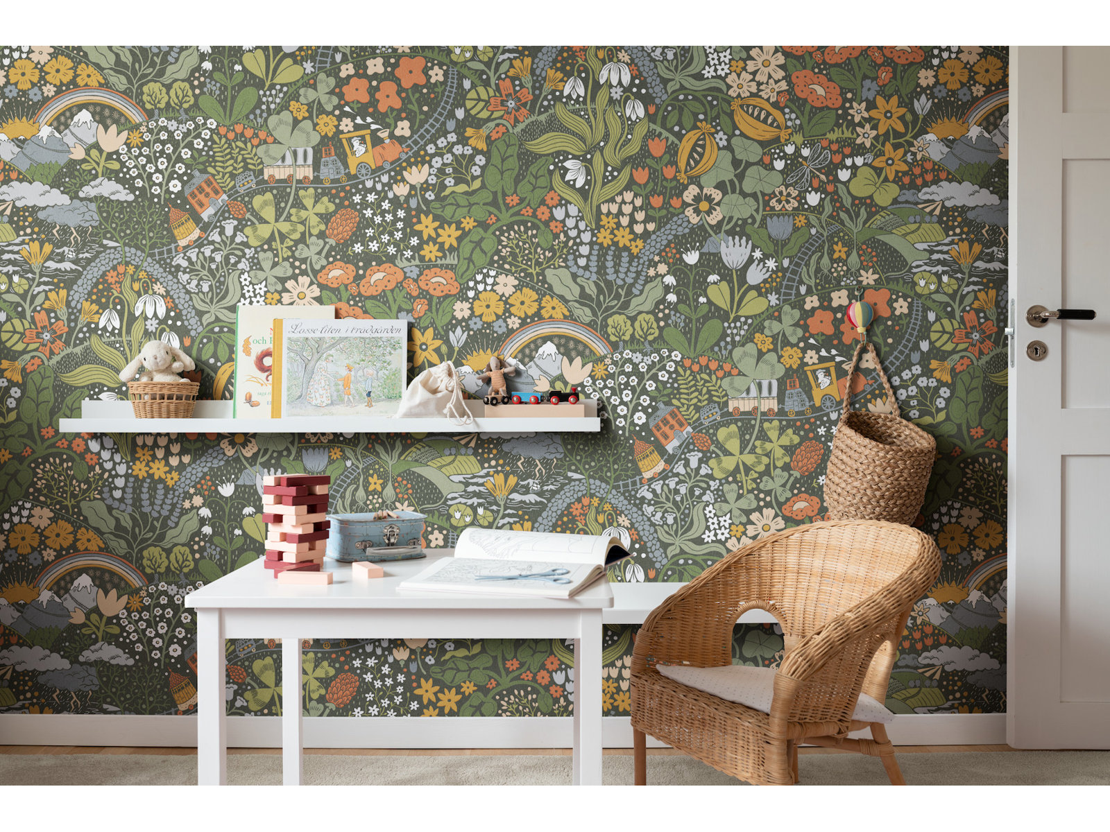 Wallpaper Roll, Dark Green