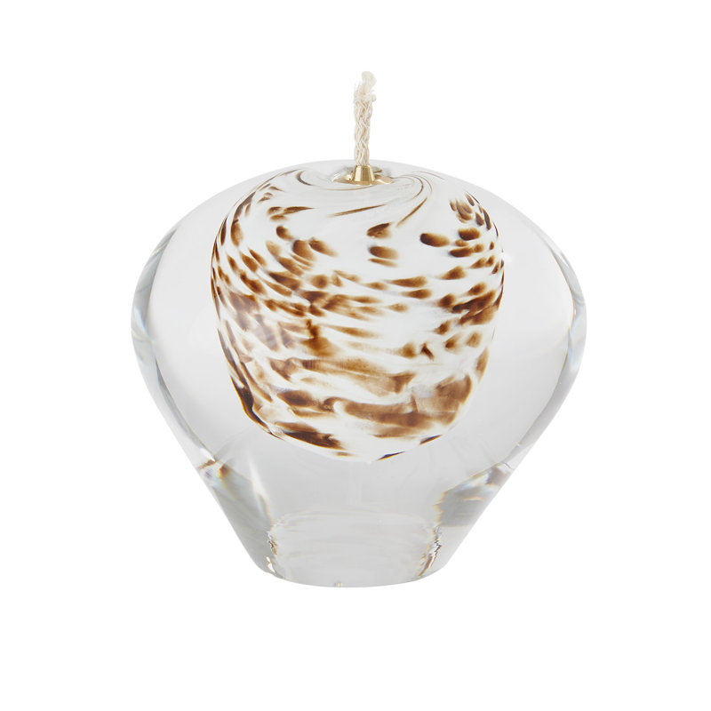 Daphne Oil Candle-Brown Spots-Sm, 5.25" H x 5.5" W x 5.5" D