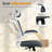Inbox Zero Ergonomic Mesh Office Chair with Flip-Up Arms, Adjustable Height & Lumbar Support - Breathable Task Chair-1525346471