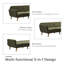 Full / Double 210.8cm Velvet Futon Sofa-71882462