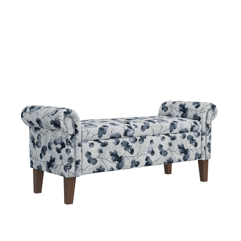 Banc de rangement avec accoudoirs roulés Wallen