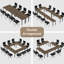  55" Conference Table, Modern Office Meeting Table With Metal Frame-790028781-790028782