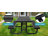 Kayala 6-Person 6 ft. Rectangular Outdoor Steel Picnic Table with Umbrella Pole-977614314