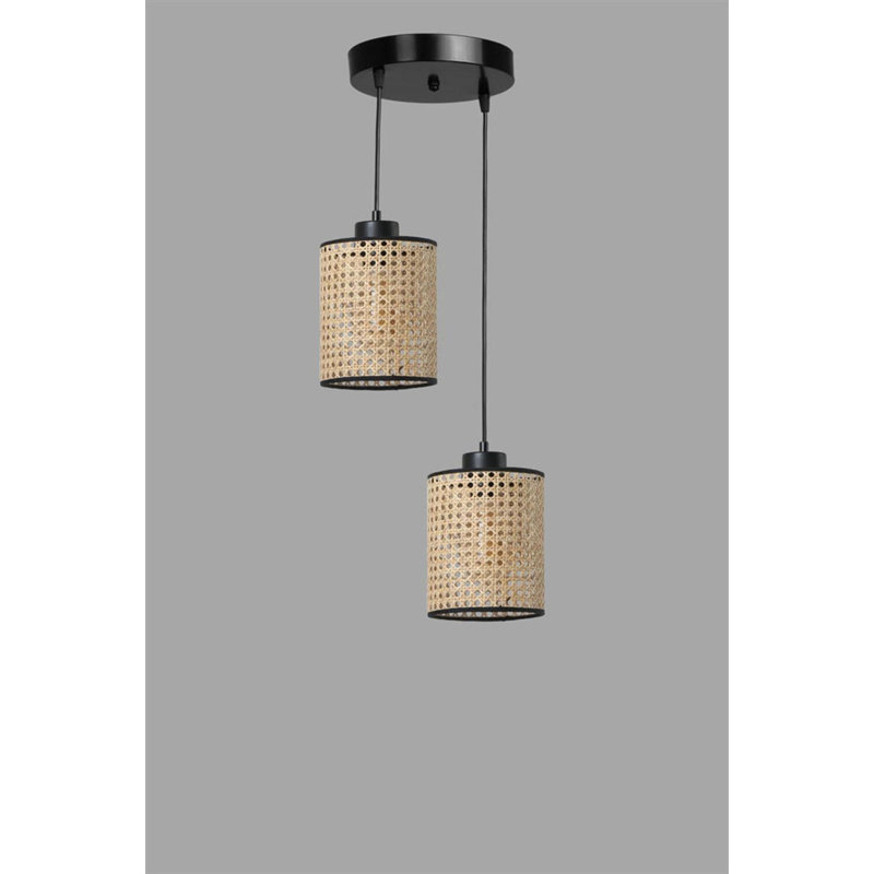 Luminaire suspendu cylindrique à 2 lumières Amilie