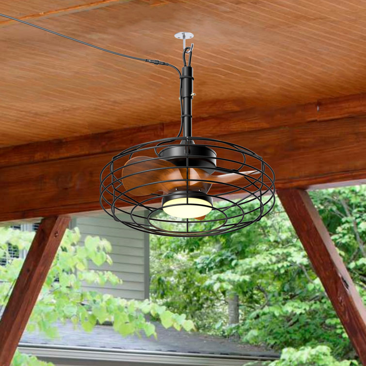 Lieuwe 20" Outdoor Patio and Porch Ceiling Fan with Dimmable LED Light