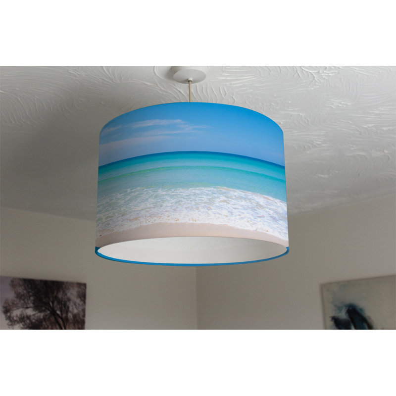 22cm H Canvas Drum Pendant Shade ( Clip On )
