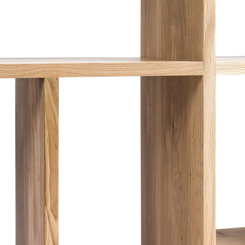 M Solid Wood Geometric Bookcase