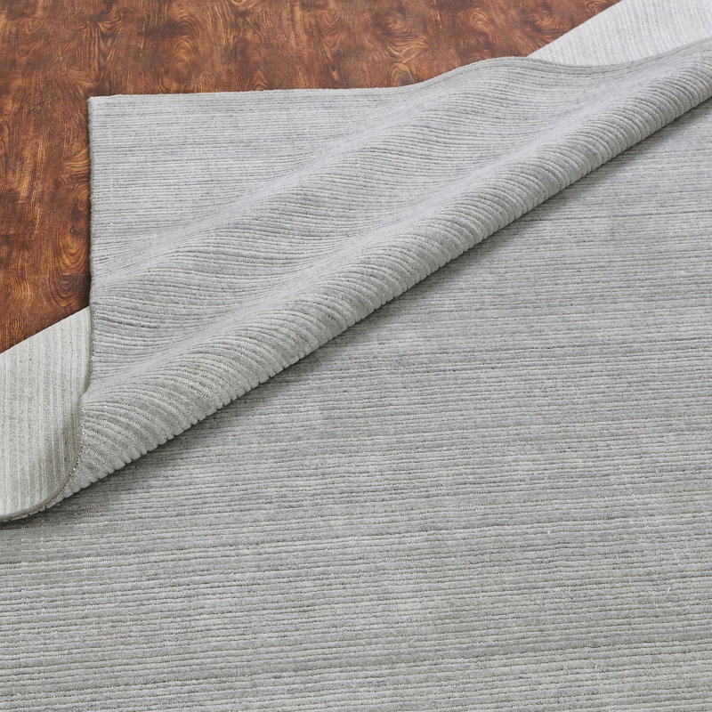 Hollmon Hand Loomed Striped Area Rug in Gray, Rectangle 10' x 14'