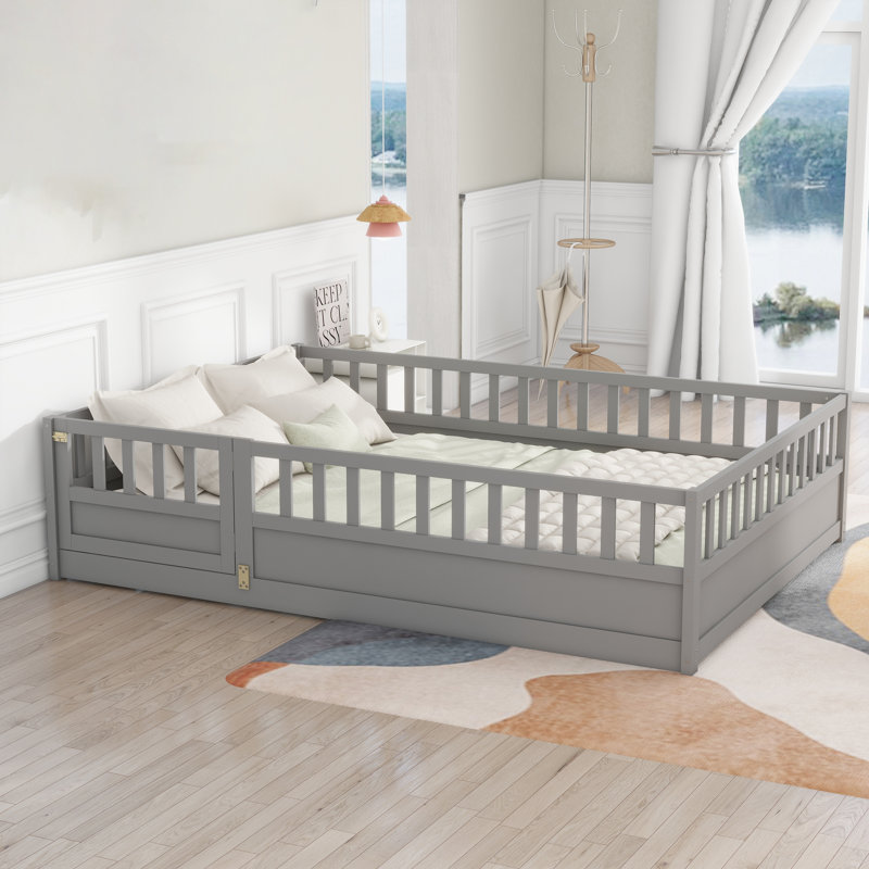 Lit plateforme pour enfants Soild, Gris, Complète