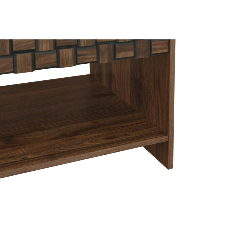 Adonia 39.4" Coffee Table with Open Shelf Storage