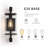 Vintage Modern Black Wall Sconce with Clear Tempered Glass, E26
