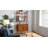 Angelith 36"W Ladder Storage Shelf Bookcase with Solid Wood Legs-1076223858
