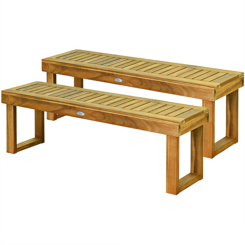 Solid Wood Acacia Outdoor Bench