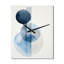 Horloge murale abstraite Orbicular Unity Minimal en bleu rétro II-99633441