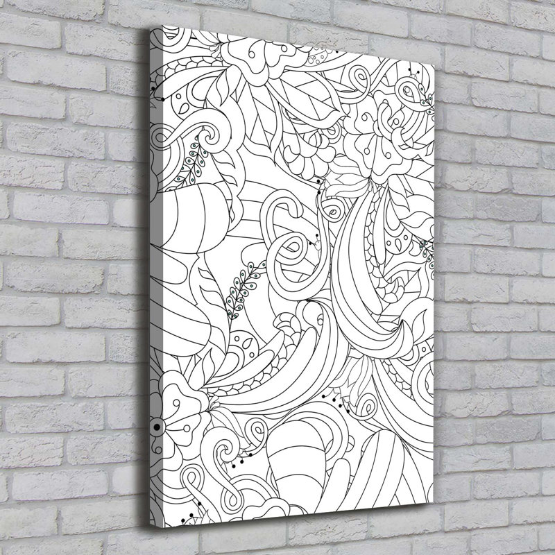 Zentangle Background - Wrapped Canvas Print