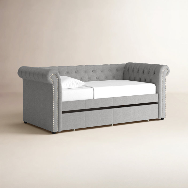 Mynard Upholstered Daybed, Gray