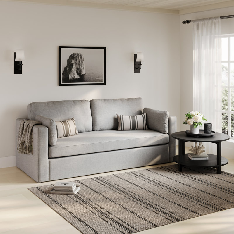 Newport Light Grey 2 Seater Sofa, Grey, 2