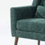 Chaise d'appoint moderne et confortable avec coussin, revêtement en chenille, pieds en bois massif pour les petits espaces