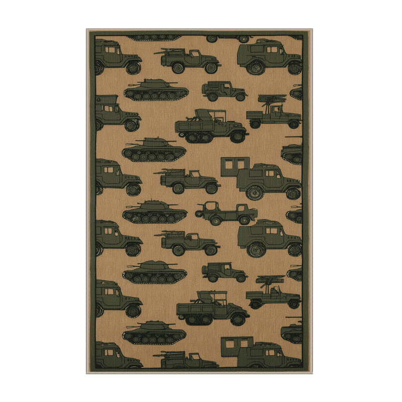 Tapis de transport brun lavable à la machine, Rectangulaire 3 pi x 5 pi