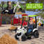 4 en 1 JCB Licensed 12V Kids Ride On Electric Car - Excavator, Bulldozer & Tractor - Télécommande, Siège réglable, Chargeur frontal, Fonction Digger, Avertisseur sonore, Pneus EVA durables - Blanc et vert-132968751