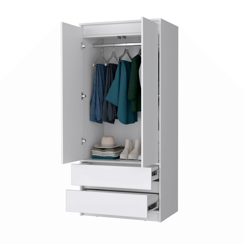 Armoire 2 tiroirs, Blanc