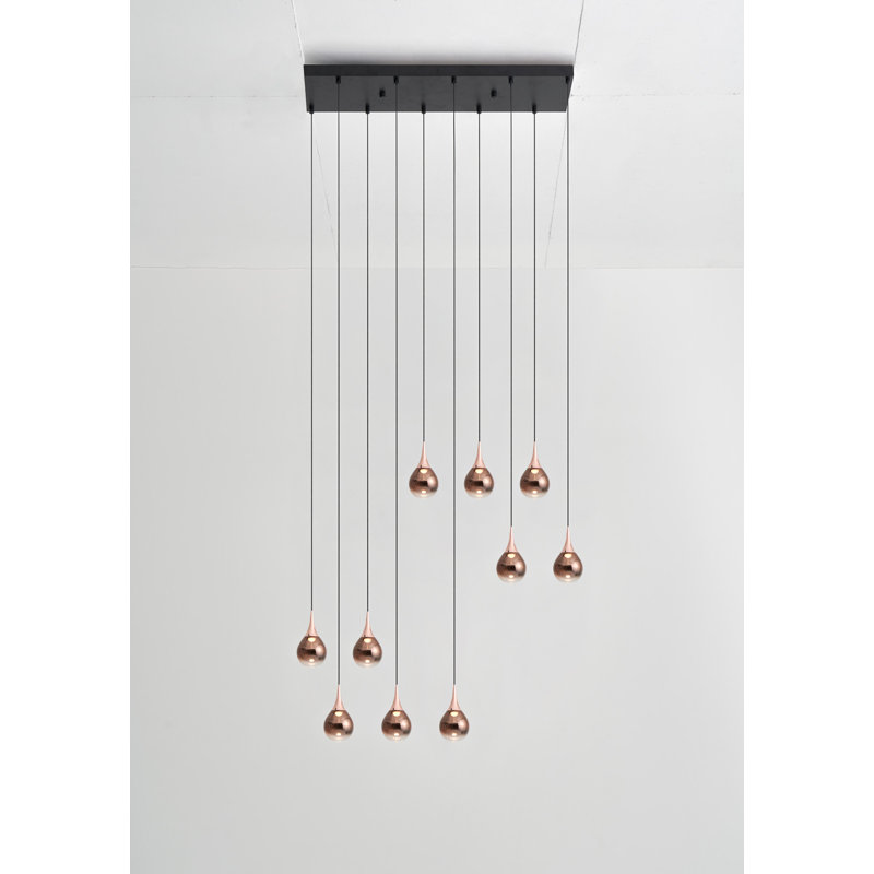 Paopao Copper Cluster Pendant with Dimmable LED Glass Spheres