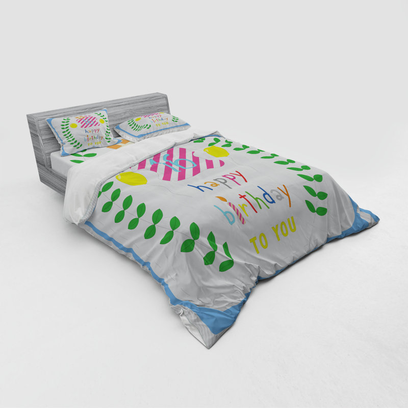 Polyester Floral Duvet Cover, Queen Duvet Cover + 3 Additional Pieces