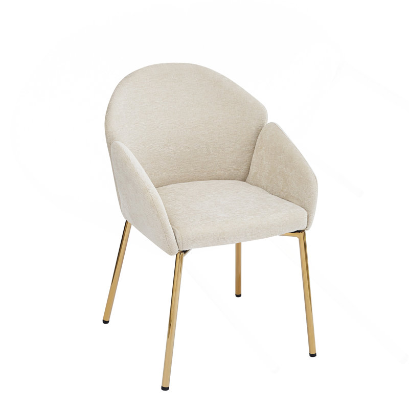 Dining Chair( Set Of 2 ), Beige, Gold