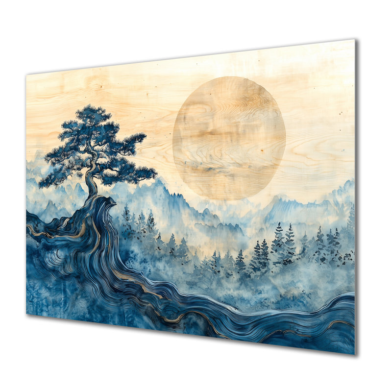 Art japonais Samarai paysage sérénité II - Japon, impression murale, H 12 po x l 20 po