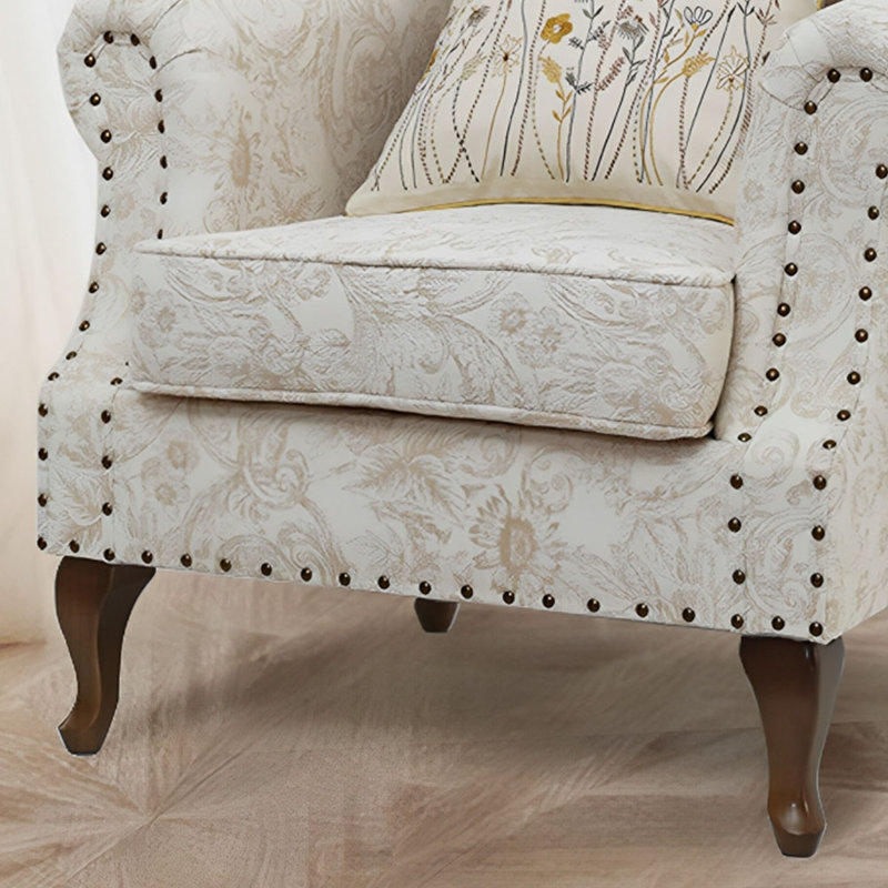 Fauteuil inclinable en chenille Comfort Elegance, Tissu chenille beige et gris