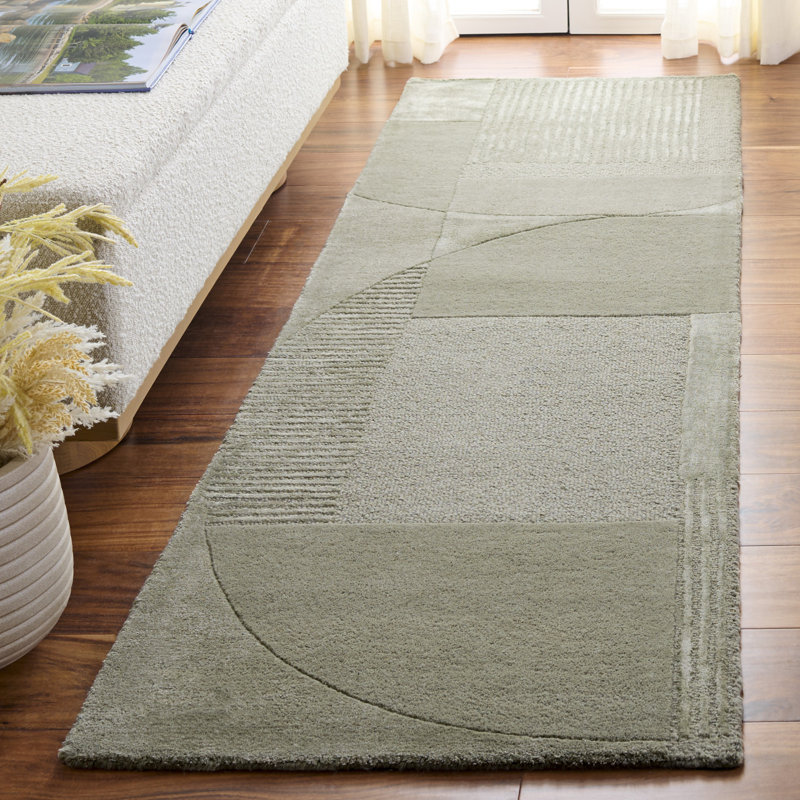 Tapis d'intérieur en laine et coton touffeté à la main Fifth Avenue, Tapis de couloir 2 pi 3 po x 8 pi