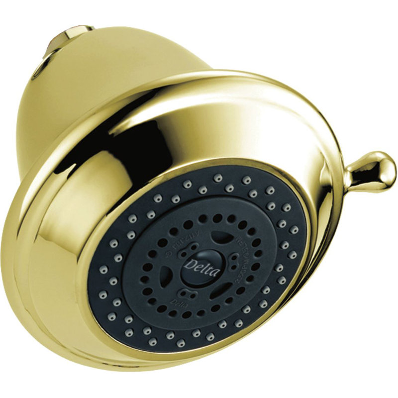 Universal Showering Components 2.0 GPM Shower Head, Brilliance Polished Brass