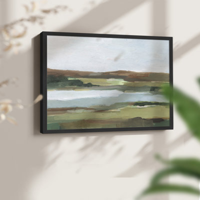 «Autumn River Crossing II», reproduction encadrée