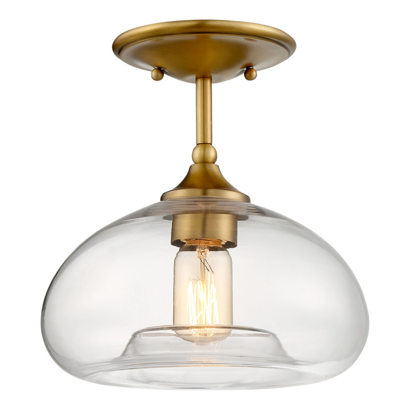 Plafonnier 1 lumière Lani en laiton naturel, Laiton naturel