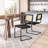 Upholstered Counter Stool with Metal Frame-1678078051