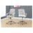 Mid-Back Ergonomic Office Chair with Adjustable Height and White Ladder-Back Design
